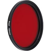 Full Red Filter, Optical Glass Red Filter Scratch Multilayer for (52mm)