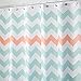 iDesign Fabric Chevron Shower Curtain for Master, Guest, Kids', College Dorm Bathroom, 72