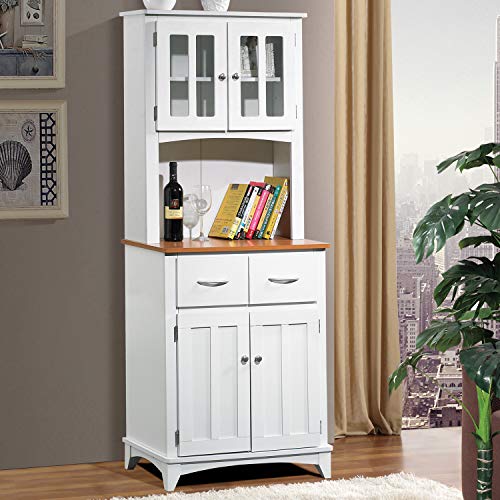 Home Source Brook Microwave Stand (White)