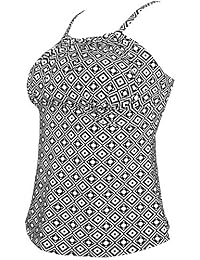 Tankini ajustado para dama, estilo retro, con diseño floral