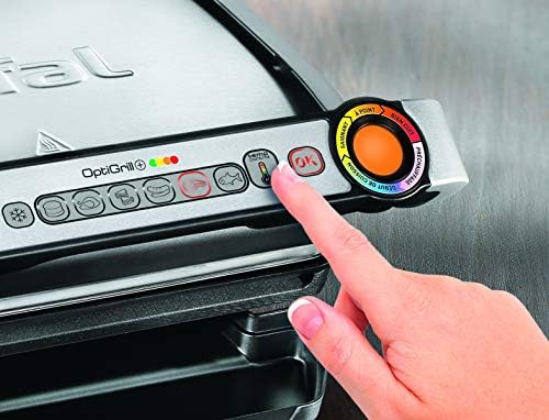 Tefal GC712D12 Optigrill+ Grille Electrique Aluminium Gris/Noir 36,5 x 34,5 x 18 cm