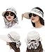 Lanzom Women Lady Wide Brim Cap Visor Hats Sun Protection Summer Sun Hats (Beige)