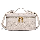 Eautyba Womens Woven Crossbody Handbag Fashion Leather Top Handle Bag
