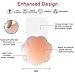 Breast Lift Pasties for Women, Invisible Adhesive Silicone Breast Lifting Nippleless Covers 4.3inch with Belts (1 Pair)