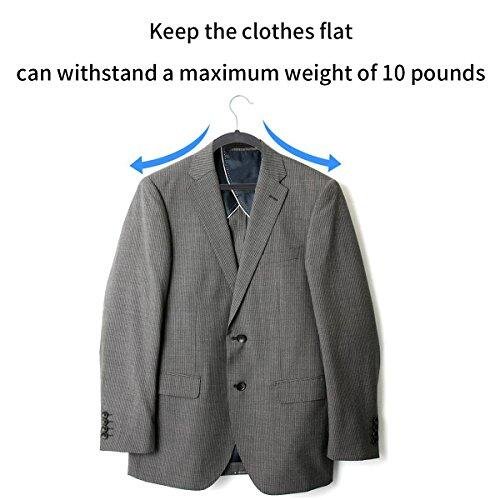 TIMMY Velvet hangers 30 Pack Nonslip Ultra Thin Clothes hangers Heavy duty Coat Hangers with Swivel Hook (Gray) - Thumbnail 4