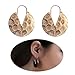 Chic Moon Simple Geometric Drop Earrings Retro Earbob Round Dangles Hoops Women Unique Boho Linear Tribal Jewelry Golden Plated