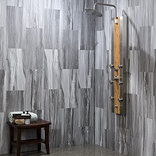 Palisade 23.2 in. x 11.1 in. Interlocking Vinyl Waterproof Wall