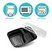 34oz Meal Prep Containers，Food Storage Containers with Fork Spoon and 2 Room,2 Separate Compartment with Clear Lids,Stackable&Reusable Lunch Boxes, Microwave/Dishwasher/Freezer Safe, (50-Pack)