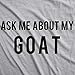 Mens Ask Me About My Goat T Shirt Flip Funny Farm Animal Cool Novelty Graphic Funny T Shirts Flip Apparel for Men Cool Animal Short Sleeve Novelty Tees for Light Grey M