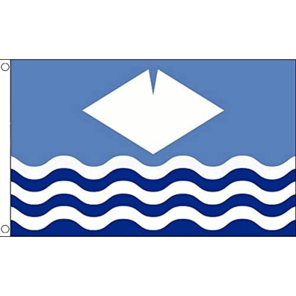 AZ FLAG - Isle Of Wight New Flag - 3x5 Ft - 100D Polyester Isle Of Wight - England Banner with Two Metal Grommets - Fade Resistant - Vivid Colors - 3' x 5' Feet - 150x90 Cm