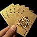 Armear Waterproof Luxury 24K Gold Foil Poker Playing Cards with Box,Good Gift Idea