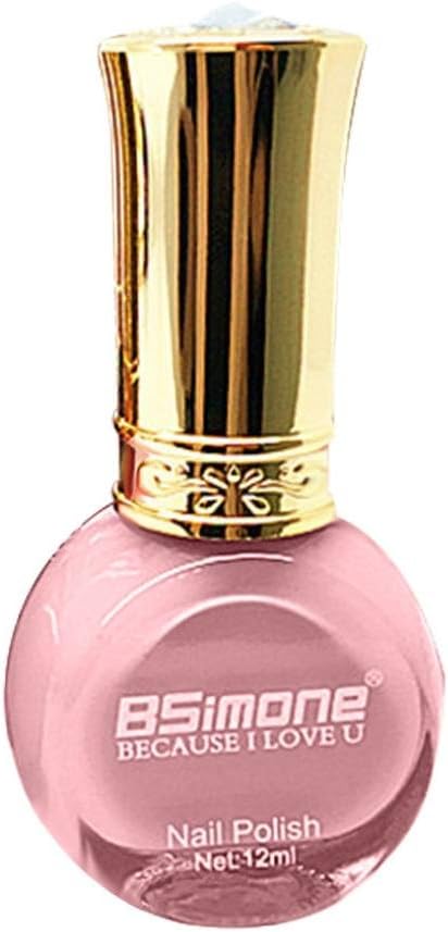 Yeefant 12ML Natural Water Based Non Peelable Nail Polish Environmentally odorless Lasting color Non-toxic No Stimulation Safety for Women and Children,Flesh Pink