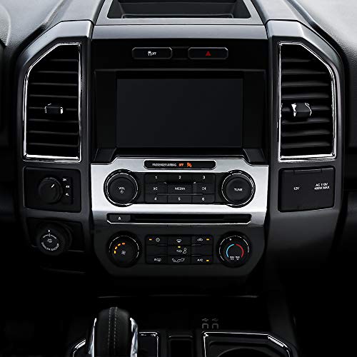 Chrome Central Control Volume Panel Decorative Trim for Ford F150 2015 2016 2017 - Thumbnail 3