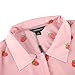 haoduoyi Women's Casual High Waist Strawberry Print Sweet Shirt Dress Pink S