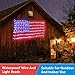 Ollny American Flag Net Lights 6.5FT x 3.3FT 390 LEDs String Mesh Lights Large USA Flag Outdoor Indoor Mesh Lights Waterproof for Independence Day Festival Decoration Party Christmas Decorations