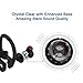 Bluetooth Headphone Wireless Headset for Sport Compact Over-Behind-Ear Earbud Hands Free Mic Sweatproof Stereo Fit Crystal Clear Sound iPhone Android Compatible Cheap on Sale-Black
