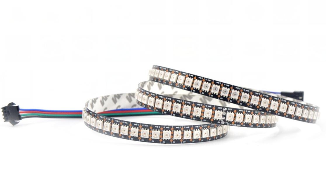 1M 5V APA102 144 LEDs/M PCB Pixels LED Strip Nonwaterproof IP30 Led Digital Strip Individual Addressable APA102C (Black PCB)