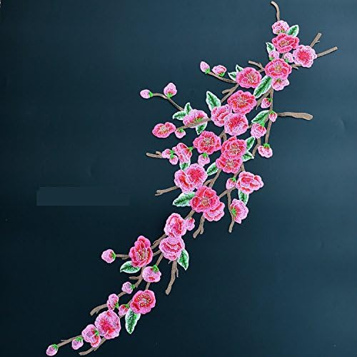 Plum Blossom Embroidered Patch Lace Cord Venise Applique Motif Trimming Scrapbooking Sewing Accessories Craft DIY Accessory