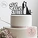 Groom Bride and Puppy Wedding Cake Topper Custom Made Wedding Favor Mr Mr With Dog Cake Topper for Wedding | Solid Color Cake Toppers