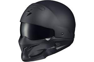 ScorpionEXO Covert Open Face Half Shell 3/4 Mode Motorcycle Helmet Interchangeable Mouth Cover DOT Approved Adult Unisex