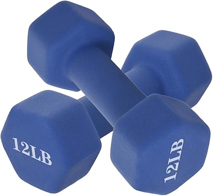 Neoprene Coated Dumbbell 12 lbs Pair 