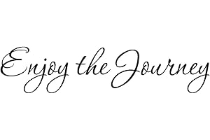 Enjoy The Journey Wall Decal Inspirational Quotes Sayings Stickers Decals VWAQ-583 (4.5" H X 22" W)