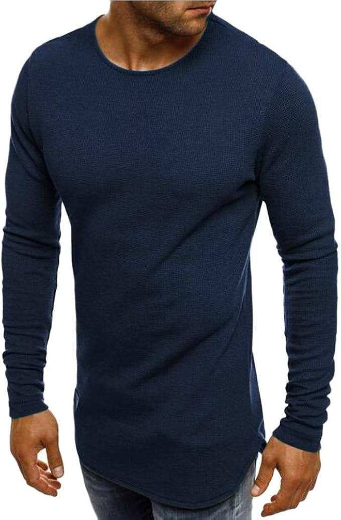 Men's Long Sleeve Business Pullover Shirt Slim Fit Short Sleeve Special