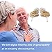 Jungle Care Audiologist Designed Digital CIC Hearing Amplifier PSAP - Completely Invisible in Ear Canal, Noise Reduction, Feedback Cancellation, Personal Sound Amplifier (Pair - Both Ears)