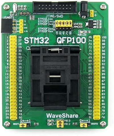 Waveshare QFP100 LQFP100 STM32 IC Test Socket Adapter 0.5mm Pitch Programming