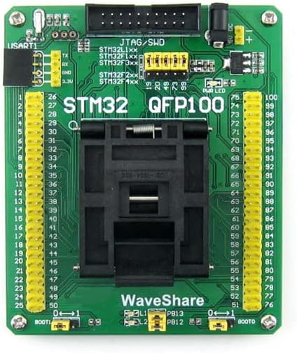 Waveshare QFP100 LQFP100 STM32 IC Test Socket Adapter 0.5mm Pitch Programming