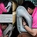 Grey Soft Inflatable Face Travel Pillow Suitable for Comfortable Sleep in Airoplanes, Car, Buses and Trains. 2017 Upgraded