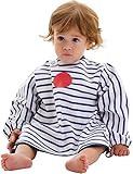 Baby-to-Love Smock, Long Sleeve Waterproof Art Bib Toddler 5-20mo (Blue Stripes)