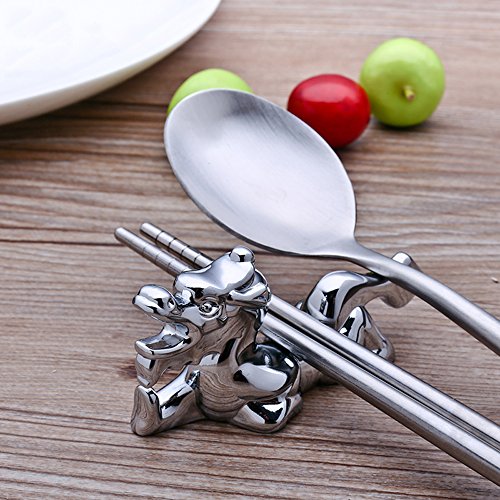 image for YOY Chinese Zodiac Signs Stainless Steel Chopsticks Rest or Spoon Rest