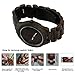 Ideashop Mens Wooden Watch Black Sandal Wood Analog Watch Japan MIYOTA Quartz Movement Wooden Wristwatch