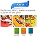 HASHI Ergonomic Design TPE Cutting Board Set of 3 - Flexible & Dishwasher Safe and BPA FREE Chopping board