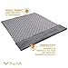 YnM Minky Duvet Cover for Weighted Blankets (60''x80'') - Grey Square Quilted