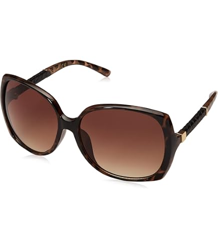 Jessica Simpson Oversized Square Sunglasses Black Frame Brown Lenses New Jessica Simpson Oversized Sunglasses J6077 Brown Ombre New  main image 3