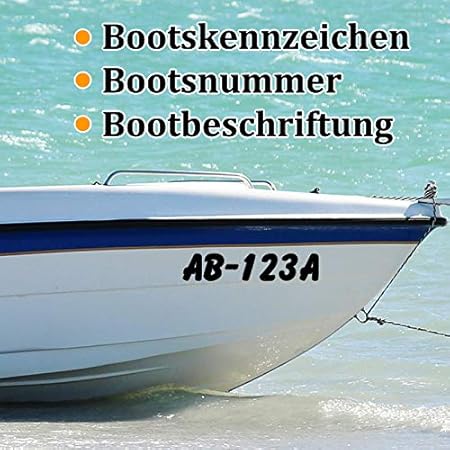 40cm Bootskennzeichen Bootsnummer, Bootbeschriftung, Nummern fürs Boot, 2 Stück für links und rechts