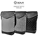 OPUX Insulated 2 Bottle Wine Carrier | Wine Tote Bag Cooler with Shoulder Strap and Leather Design | Padded Wine Bottle Carrying Bag for Travel Picnic -Checker Black