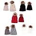 2PCS Parent-Child Hat Warmer, Mother & Baby Daughter/Son Winter Warm Knit Hat Family Crochet Beanie Ski Cap Grey