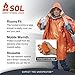 S.O.L. Survive Outdoors Longer S.O.L. Heat Reflective Waterproof Poncho (Pack of 3)thumb 2