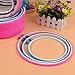 Buytra 5 Pack Plastic Embroidery Hoop Ring Cross Stitch Hoop Quilting Embroidery Circle Set for DIY Art Craft,Random Color,5 Different Sizes