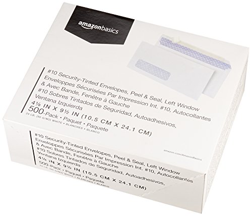 4 AmazonBasics+Security+Tinted+Envelope+Window+500+Pack