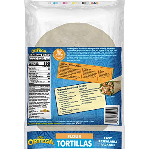 ORTEGA FLOUR TORTILLAS, 12 TORTILLAS