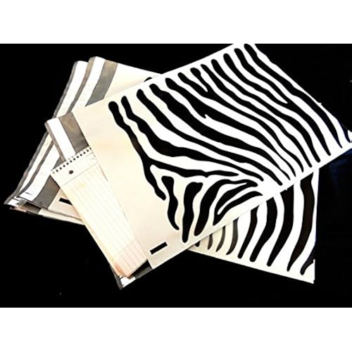 High Quality 20 Pack 12 X15 Zebra Decorative Poly Mailers Flat