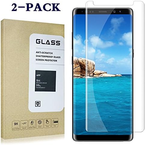 keiou Samsung Galaxy Note 8 Premium Tempered Glass Screen Protector [Easy to Install][Case Friendly][Anti-Fingerprint][2PACK][Clear]
