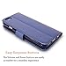 iPhone 6 Plus / 6s Plus Case, Cellularvilla [Stand Feature] Flower Texture [Diamond] Premium Wallet Case [3 Card Slots] Flip Cover for Apple iPhone 6 Plus/iPhone 6S Plus 5.5 inch (Navy Blue Bling)