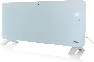 Princess 2000W Smart Electric Convection Heater Panel Glass White App Control