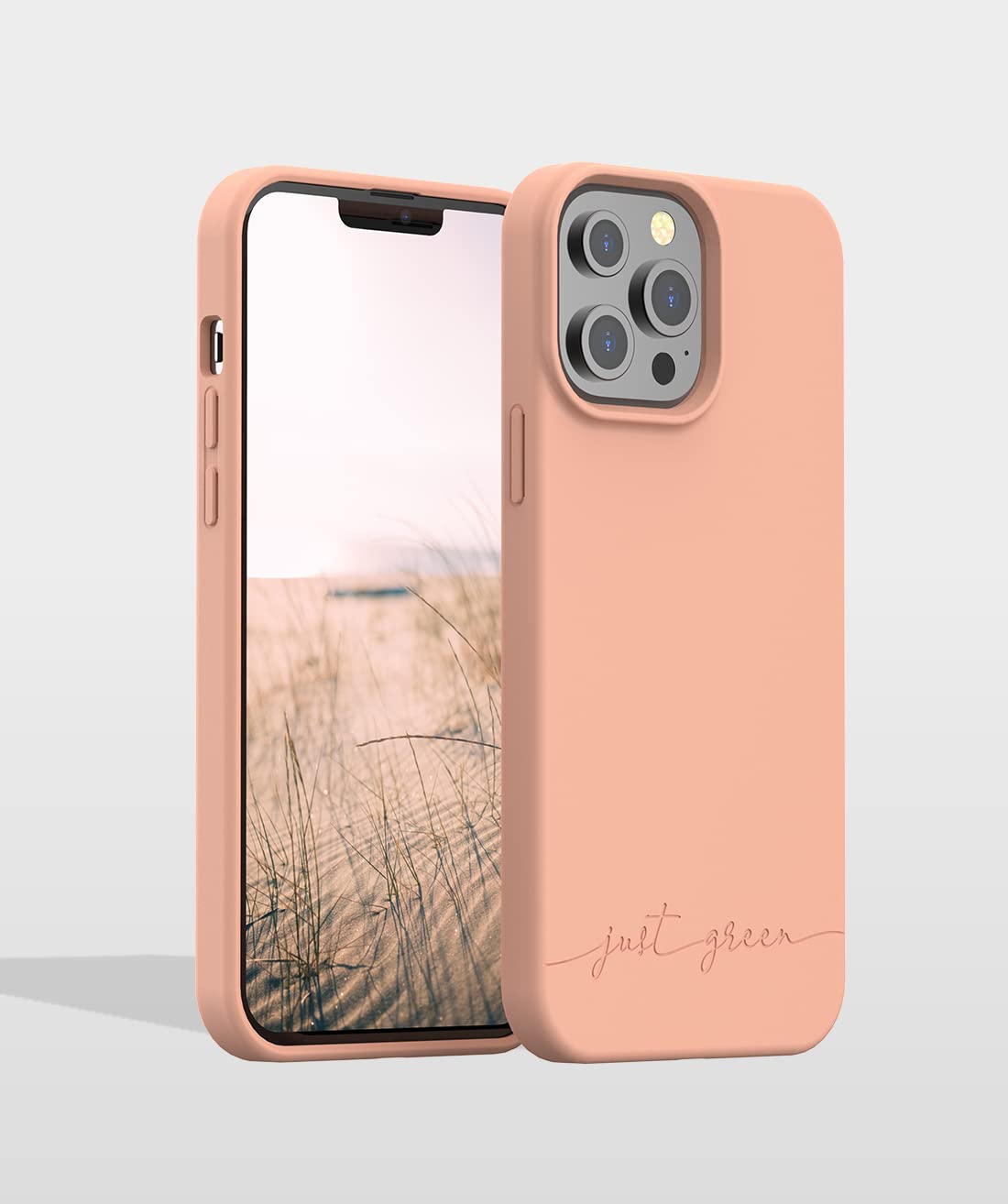 JUST GREEN - 100% Biodegradable Case for iPhone 13 Pro - Sand