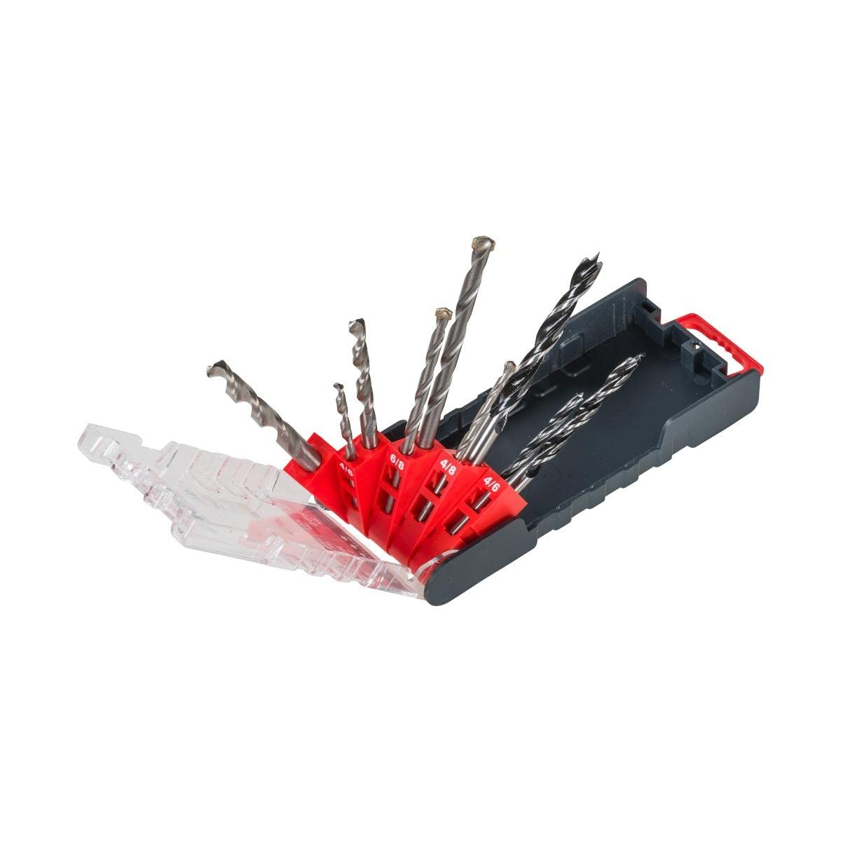 kwb PowerBox Combination Drill Set - Drill Set, 9 Pieces for Metal, Stone, Wood